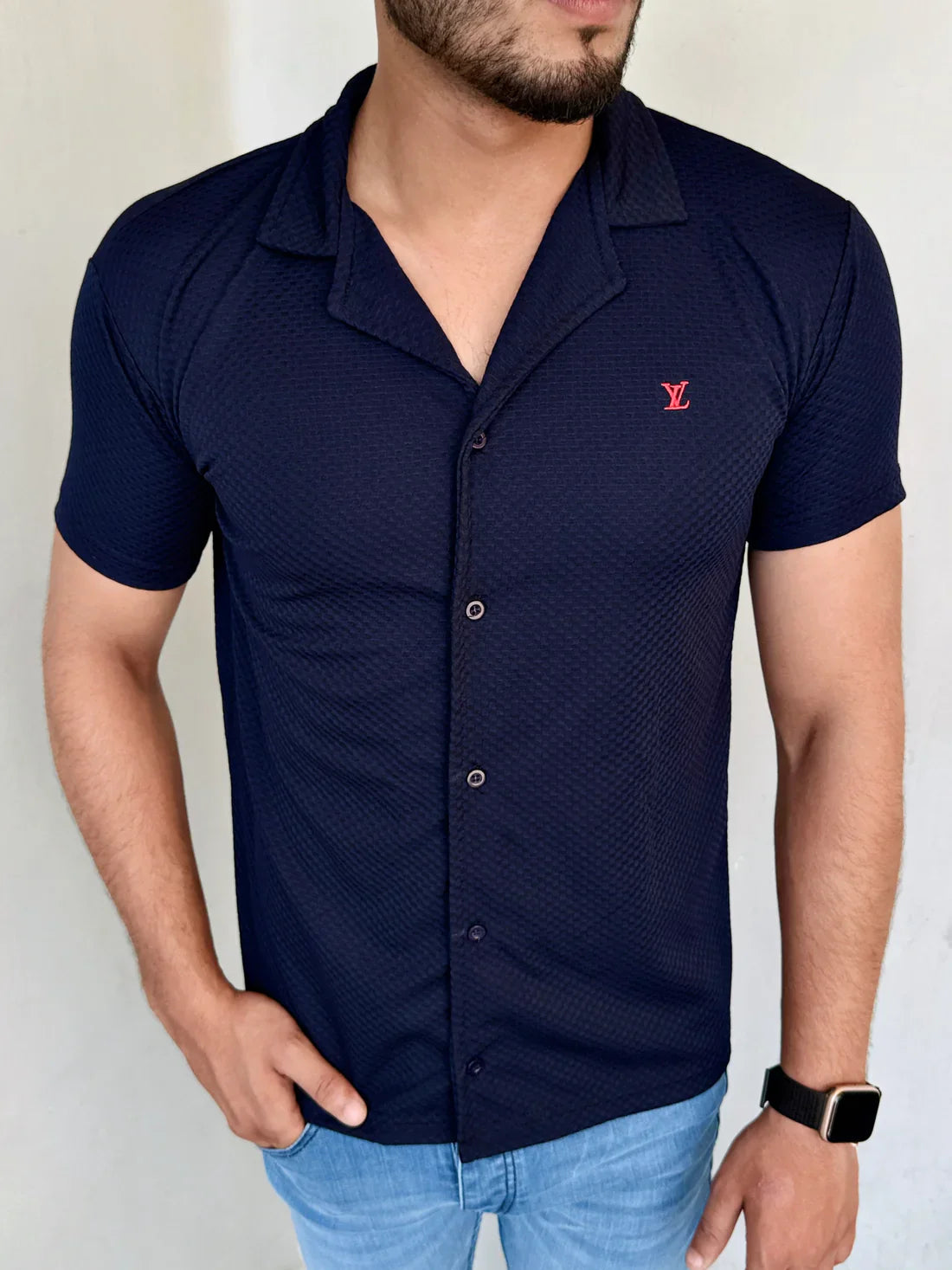 IMPORTED TEXTURE SAFARI SHIRT