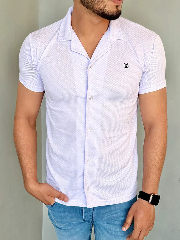 IMPORTED TEXTURE SAFARI SHIRT