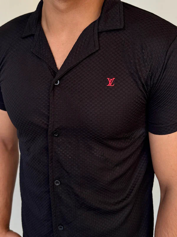 IMPORTED TEXTURE SAFARI SHIRT