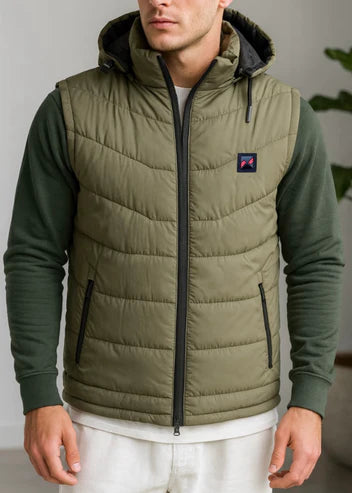 SLEEVLESS REMOVABLE & DETACHABLE JACKET-SEA GREEN